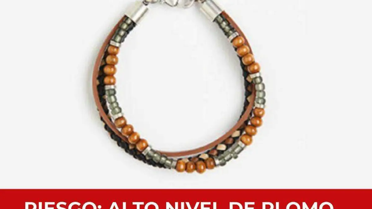 Pulsera con alto nivel de plomo